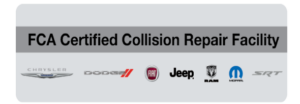 FCA Certified Collision Repair Facility logo - Dodge, Chysler, Jeep, Fiat, Ram, SRT